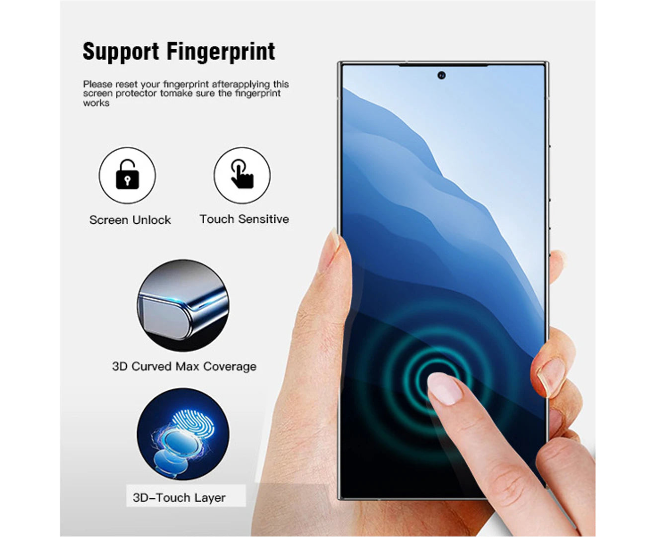 (Paquet de 2) Protecteur d'écran en verre trempé pour Samsung Galaxy S24 Ultra (Paquet de 2) Protecteur d'écran en verre trempé pour Samsung Galaxy S24 Ultra